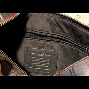 Original Coach crossbody red trim & letters for a little POP!